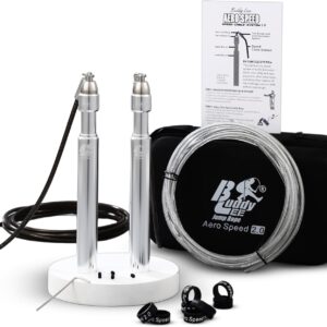 Buddy Lee Jump Ropes Aero Speed Original Ball Bearing Jump Rope, 6” Aluminum Jump Rope Handles.