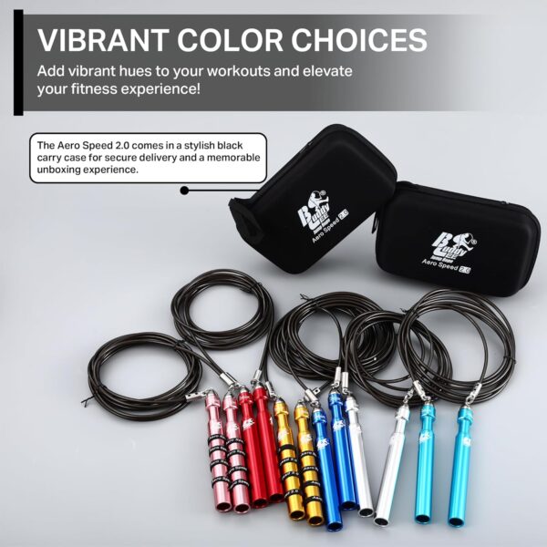 Buddy Lee Jump Ropes Aero Speed Original Ball Bearing Jump Rope, 6” Aluminum Jump Rope Handles. - Image 6